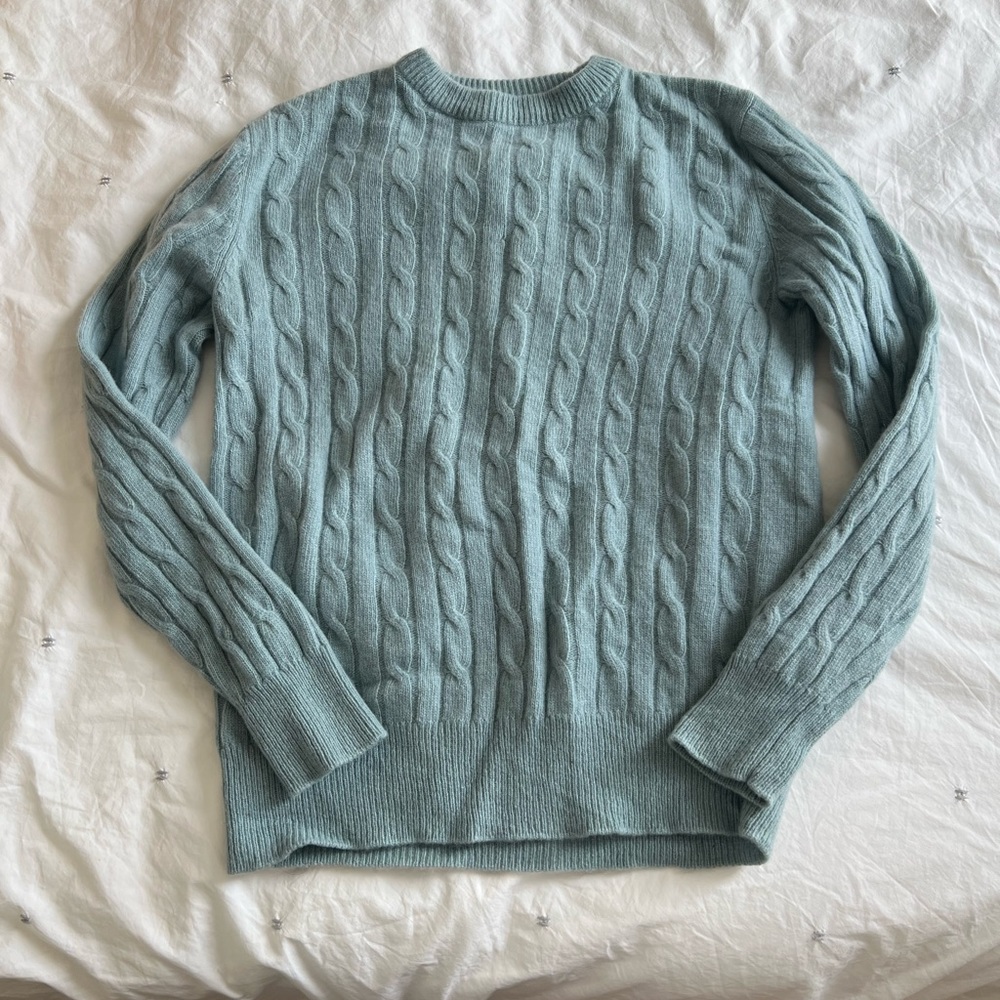 WHO A U Cable Knit Sweater